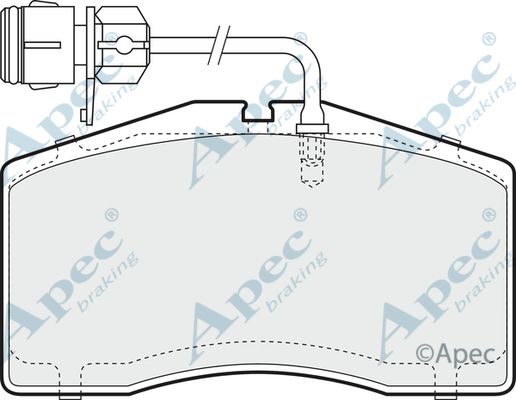 APEC BRAKING Комплект тормозных колодок, дисковый тормоз PAD1365
